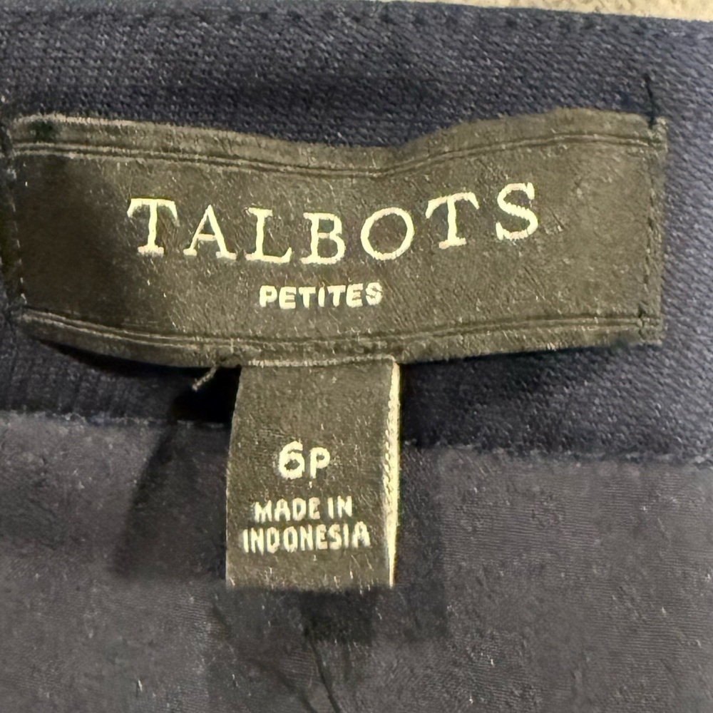 NWT Talbots Nautical Faux Wrap Navy Skirt - Picture 6 of 7